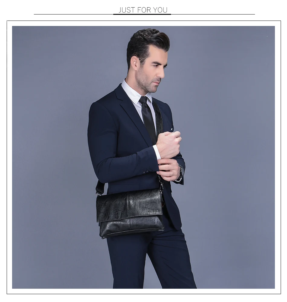 VORMOR брендовая Повседневная сумка-конверт, мужская кожаная сумка через плечо, деловая сумка-портфель, мужские сумки-мессенджеры