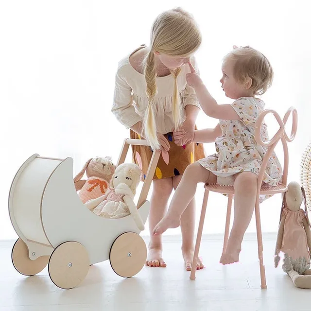wooden moon doll pram