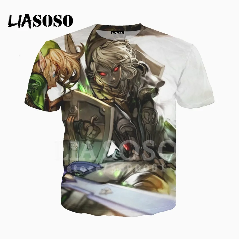 

LIASOSO 3D Print Women Men The Legend of Zelda Tshirt Summer T shirt Hip Hop Casual Pullover short sleeve Harajuku X1555