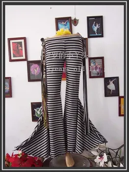 

Lycra cotton tribal Belly dance Sharp corners flare Pants with tape AJ54;L.