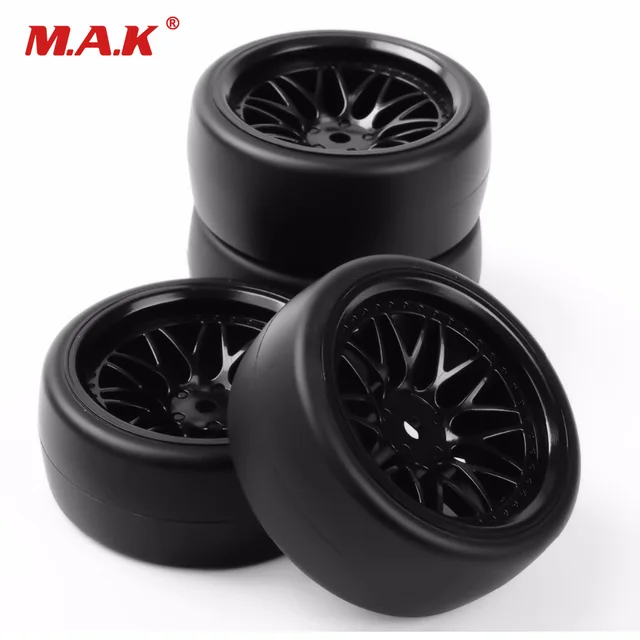Best Offers PP0477+BBNK 1/10 Scale Drift Tires Wheel Rim for HSP HPI RC 1:10 On Road Car 12mm Hex 4PCS/Set 