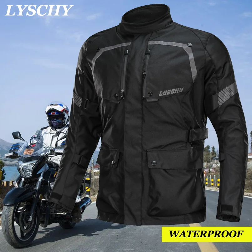 LYSCHY traje de motocicleta Motocross chaqueta y pantalones impermeable de los hombres motocicleta chaqueta pantalones Moto Off-Road conjunto de ropa
