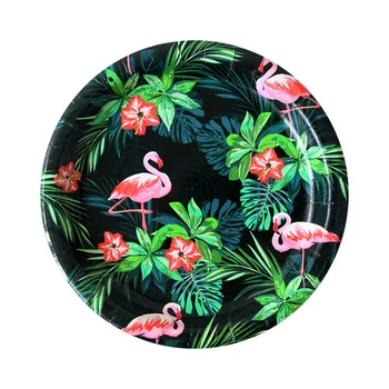 

Flamingo paper plates Tropical party decoration Hawaiian party Wedding decoration Summer season kids Birthday decor cups napkins