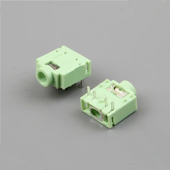 

grass green 3.5 headphone jack 5 foot pin anti-function 3.5MM socket female power socket