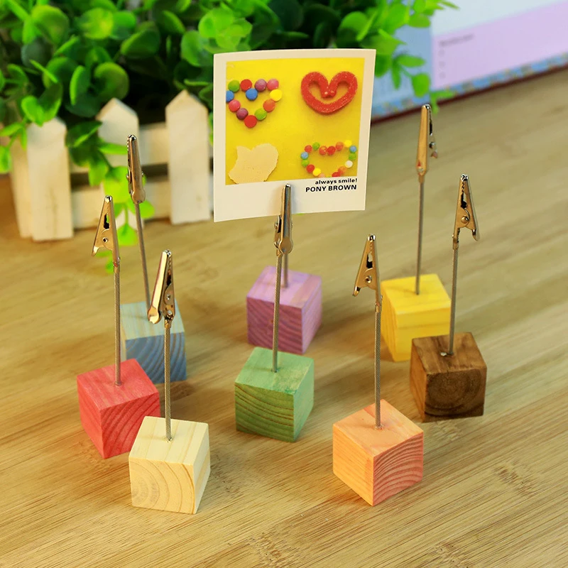1 набор (2 шт.) разноцветная фотография с фотографией|desk cards|memo photo clip holderphoto holder |