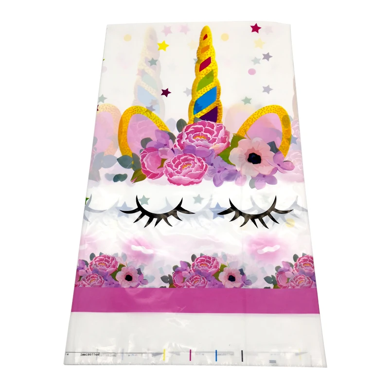 

1pcs/lot Unicorn Theme Decoration Baby Shower Table Cover Birthday Party Maps kids Girls Favors Wedding Disposable Tablecloth