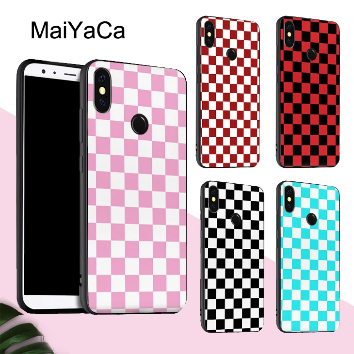 

MaiYaCa Checkerboard Checked Cover For Xiaomi Redmi Note 5 Plus Mi 8 Lite 9 6X A2 Note 7 Case Redmi 4X 6A 6 Pro S2 Mix 2s Max 3