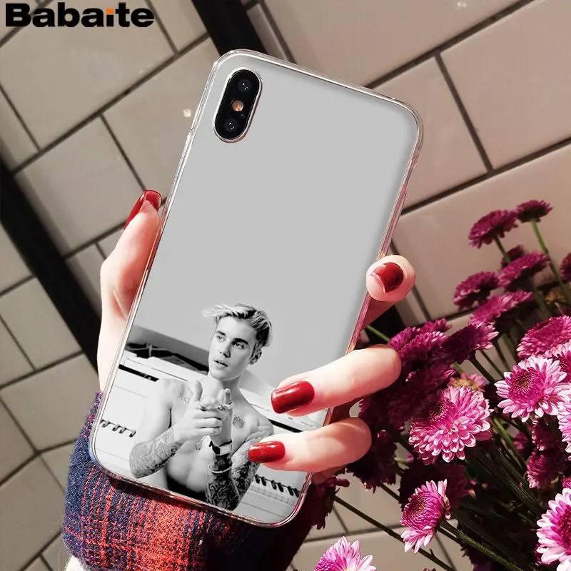 Babaite Justin Bieber Soft Silicone Transparent Phone Case for iPhone 6S 6plus 7 7plus 8 8Plus X Xs MAX 5 5S XR