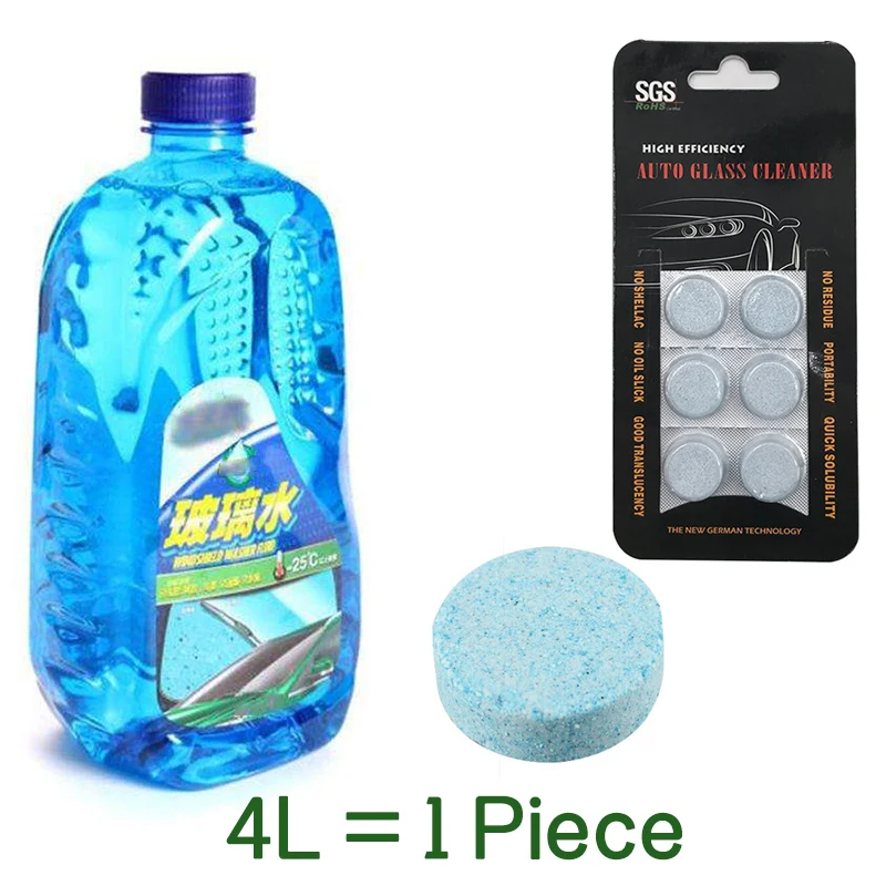 

6pcs Solid Washer Concentrate Making Up Car Windshield Washer Fluid Windscreen wipers Cleaner Screen Wash Wiper blade Fluid