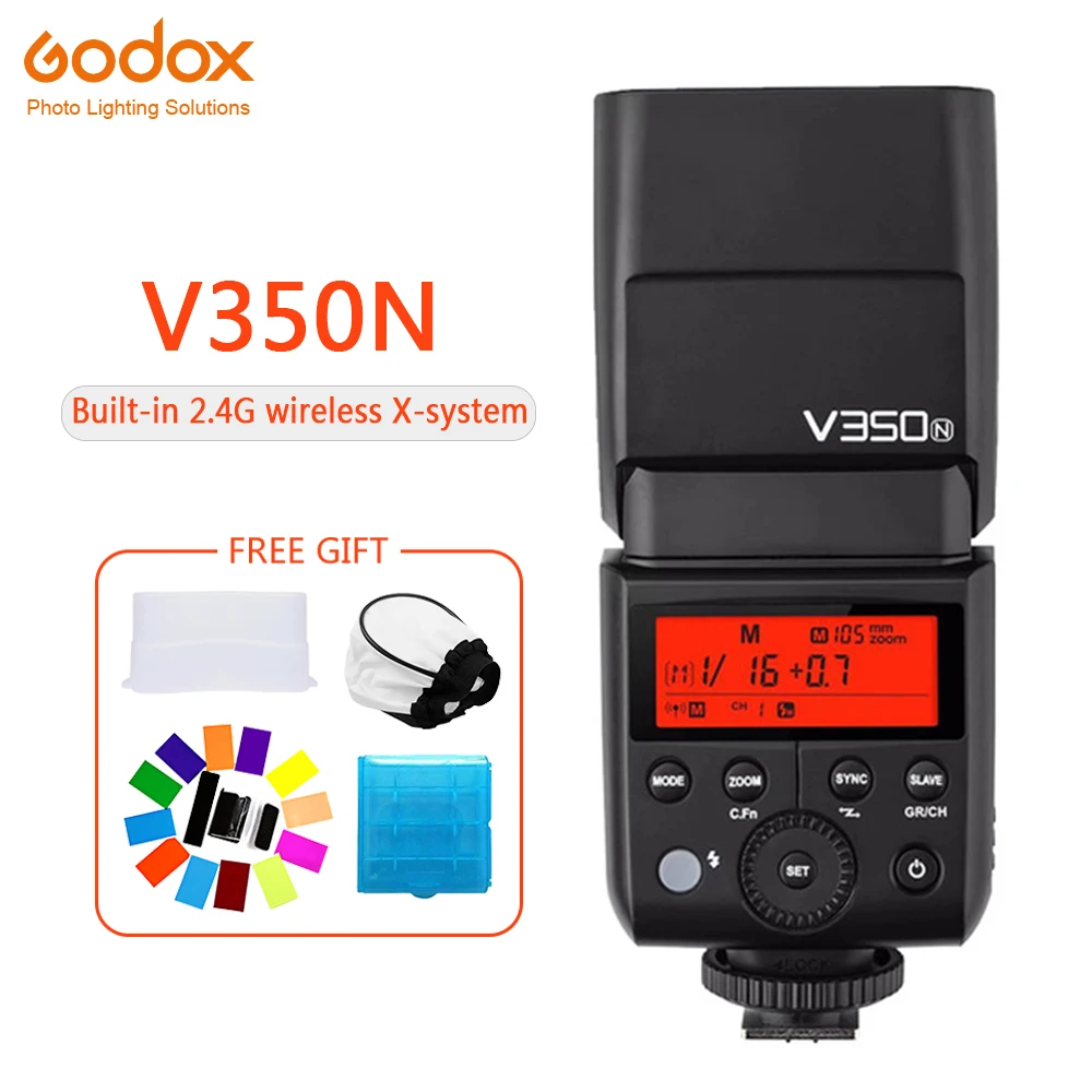 

Godox V350 V350N Speedlite flash lithium battery TTL HSS 1/8000s 2.4G Wireless photography For Nikon Camera D800 D700 D7100 D700