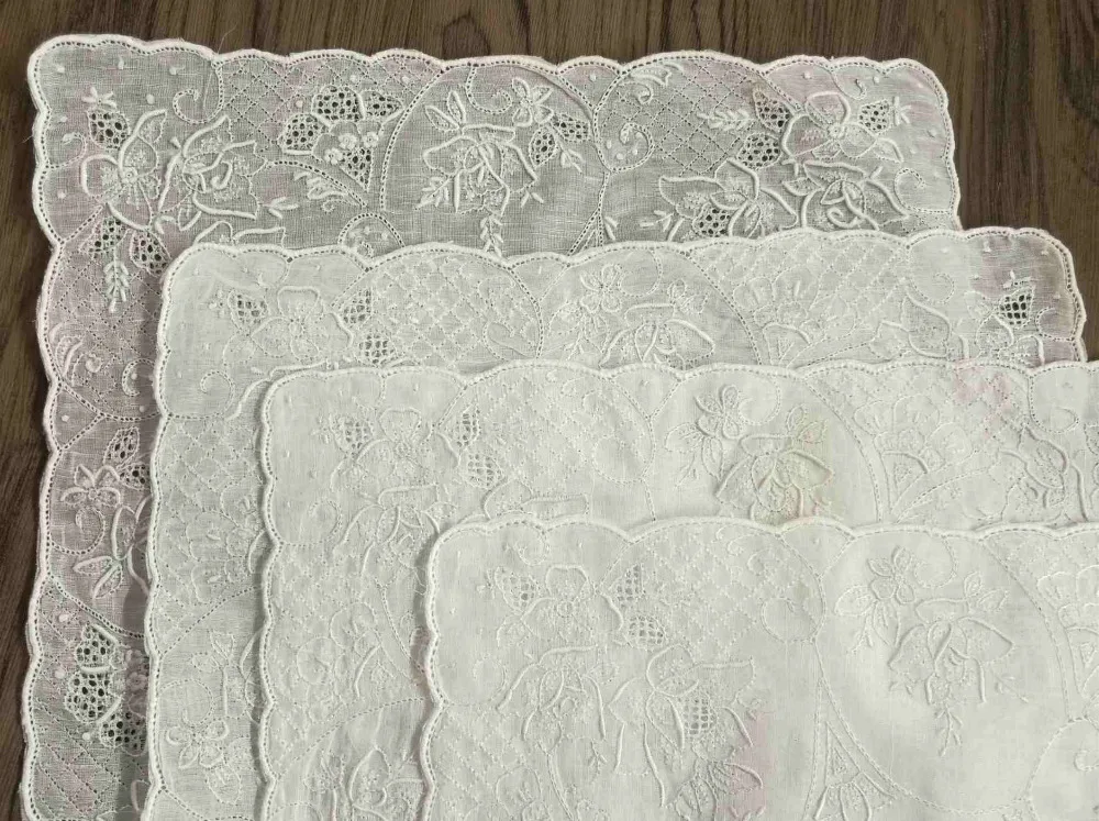  4PCS Novelty Women's Handkerchiefs 11.5x11.5