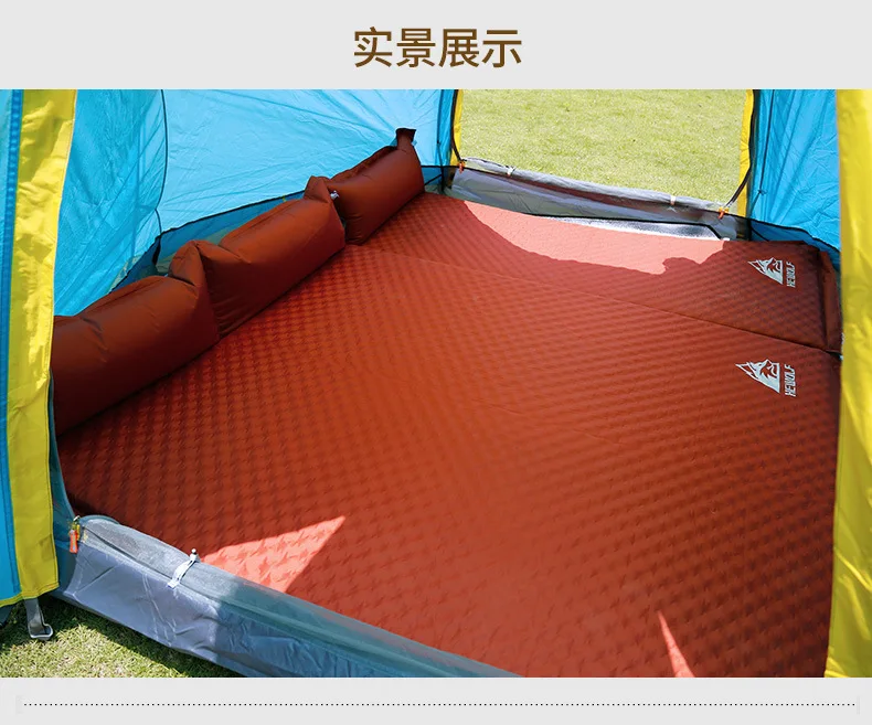 2Pcs/1lot!HEWOLF outdoor thick 5cm automatic inflatable cushion pad outdoor tent camping mats inflatable bed mattress 2colors