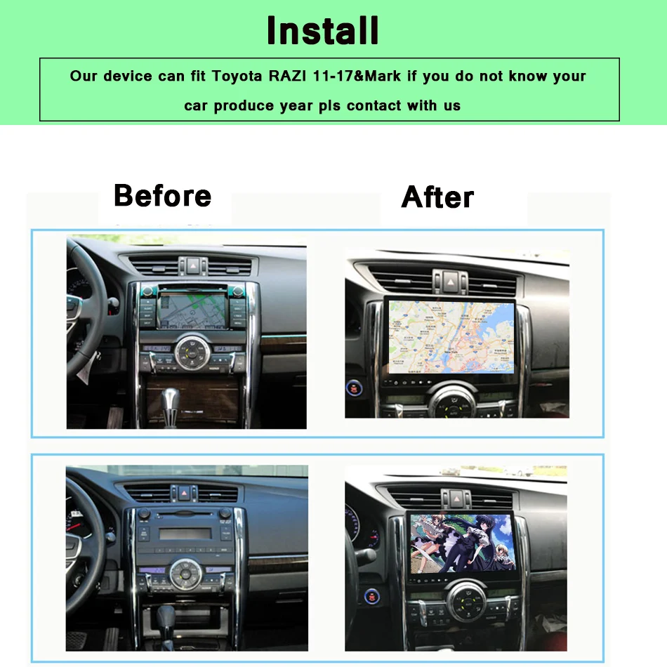 Discount For Toyota Rezi Mark 2011-2017 10.1 Inch All Touch Button Android 9.0 Octa Core 4G 64G NO DVD Car GPS Player with BT MP3 radio 1 Discount For Toyota Rezi Mark 2011-2017 10.1 Inch All Touch Button Android 9.0 Octa Core 4G 64G NO DVD Car GPS Player with BT MP3 radio 1