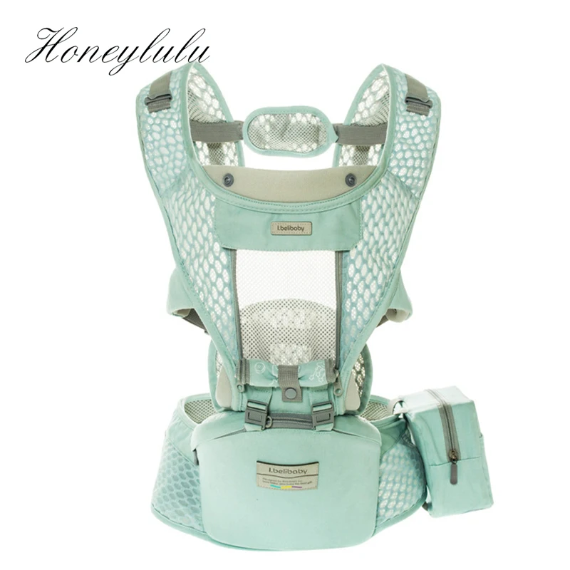 Honeylulu-écharpe de portage 3 en 1 | Sac à dos amovible pour bébés, bandoulière kangourou pour bébé, respirant, été