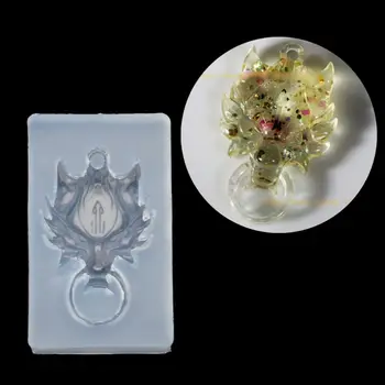 

Mini Size Beast-head Knockers Pendant Silicone Resin Mold Jewelry Making Tools