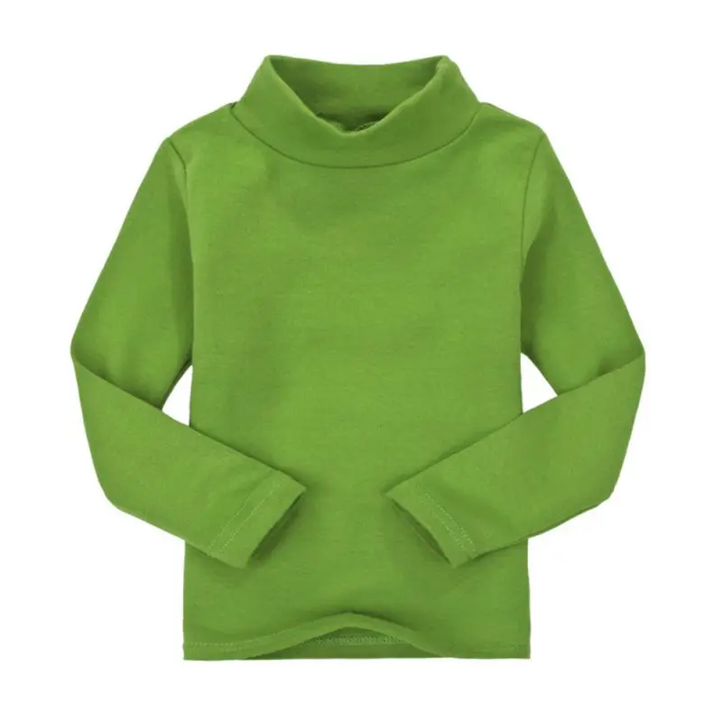 

Children's Boys Girls Long-sleeved High-necked T-shirt Bottoming Shirt Cotton  Long-sleeved Top Clothes Winter Warm