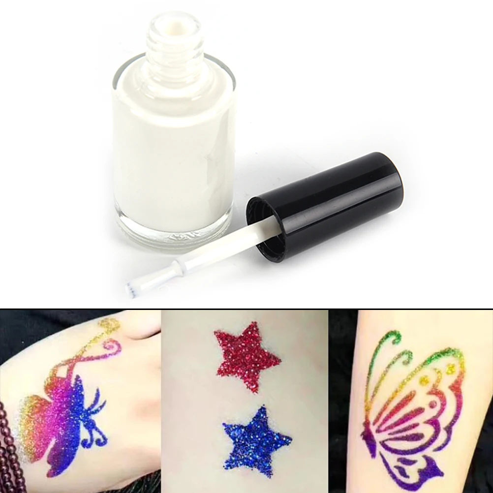Buy 1pc Body Art Paint Tattoo Glitter White Glue Makeup Shimmer Glitter Tattoo