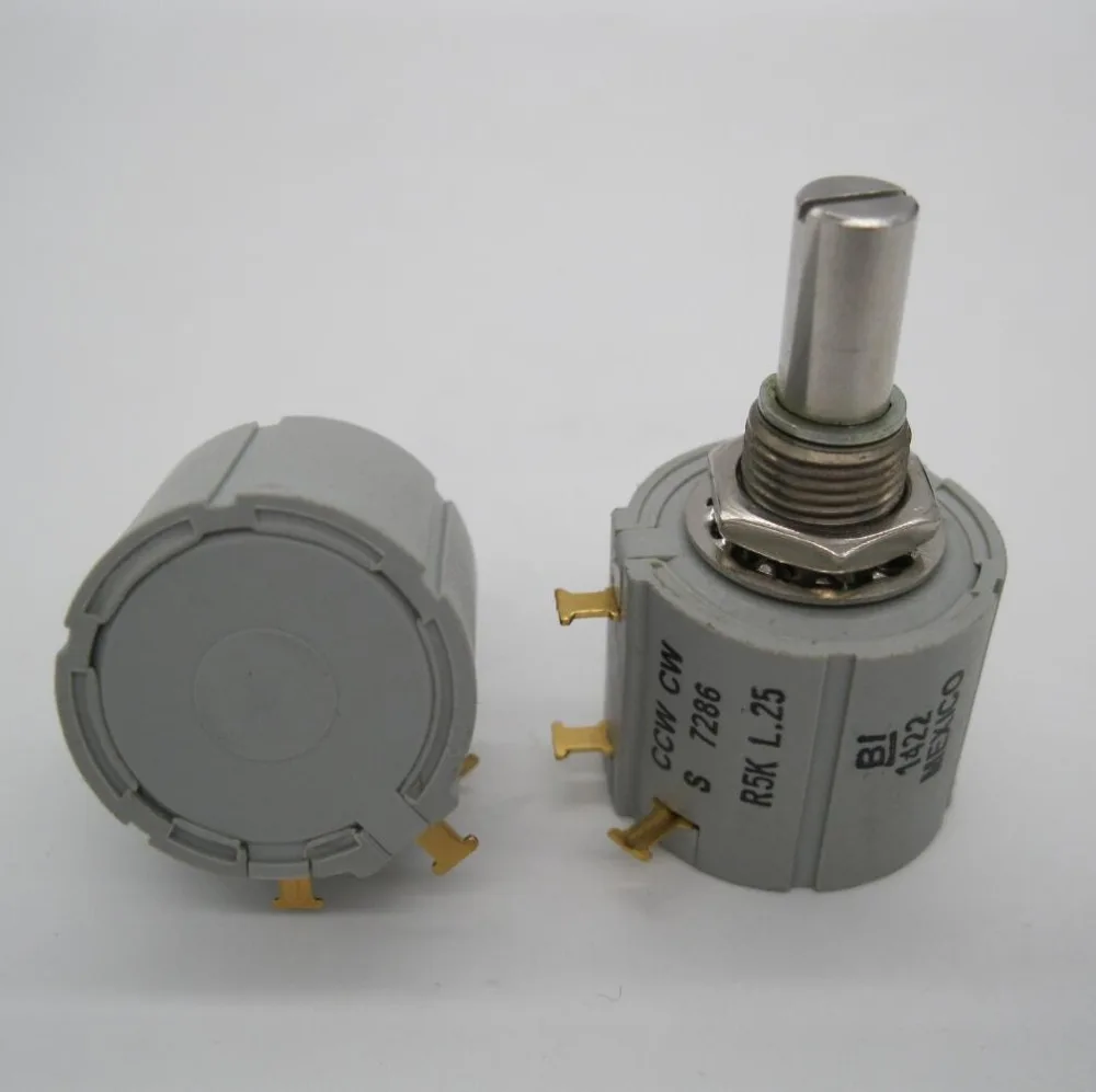 Многооборотный потенциометр 10 колец раньше CCW CW S 7286 R1K L.25 BI Мексика 2 Вт