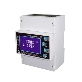 

Single/Three Phase Multi Function Din Rail Digital Energy Meter , Kwh Electricity Meter With RS485 Modbus Output SDM630 Modbus