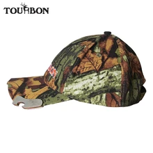 Аксессуары для охотничьего ружья Tourbon охотничье камуфляжной расцветки, на открытом воздухе Рыбалка шляпа с 5 светодиодный свет Пеший Туризм Восхождение взрослых Кепки w/пива открывалка для бутылок для ночных прогулок