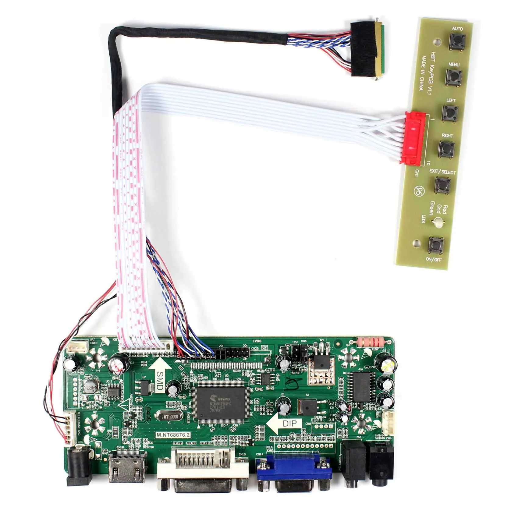 

HDMI DVI VGA Audio LCD Controller Board Work for 10.1inch LP101WH2 N101BFE 1024X600 LCD Screen