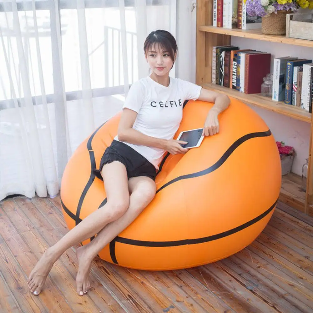 Outdoor Inflatable Basketball Chair Soccer Ball Air Sofa PVC Lounger For Adult Kids Outdoor Camp Lounge Armchair Outdoor Inflatable Basketball Chair Soccer Ball Air Sofa PVC Lounger For Adult Kids Outdoor Camp Lounge Armchair