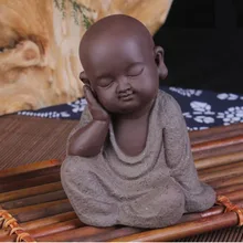 6 видов маленького монаха Будды керамика домашнее животное Чайный домик креативный маленький спальный Чайный домик автомобиль декоративное украшение дома