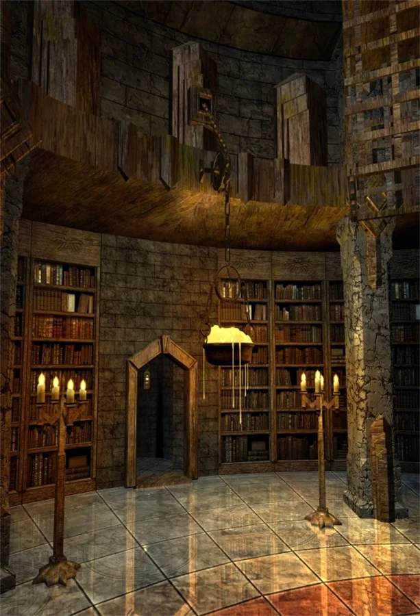 

Laeacco Old Library Interior Bookshelf Scene Photography Backdrops Vinyl Photo Backdrop Custom Background Props For Photo Studio