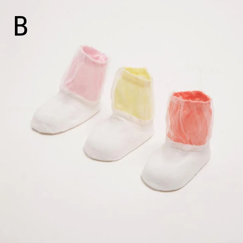 Г. новые кружевные подбора цвета одежда для малышей носки для детей ясельного возраста для маленьких пол ноги Носки - Цвет: B