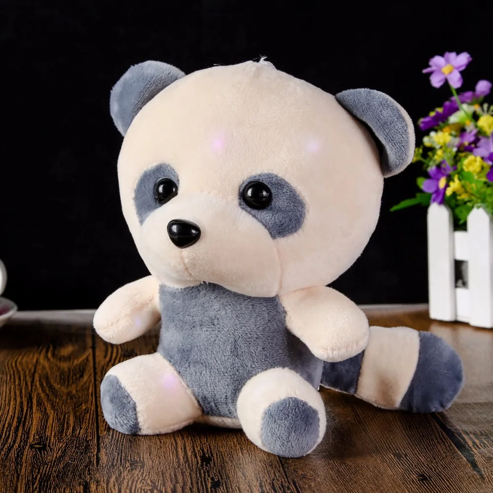 25 30 Cm Besar LED Colorful Glowing Boneka Beruang Panda Boneka Lucu