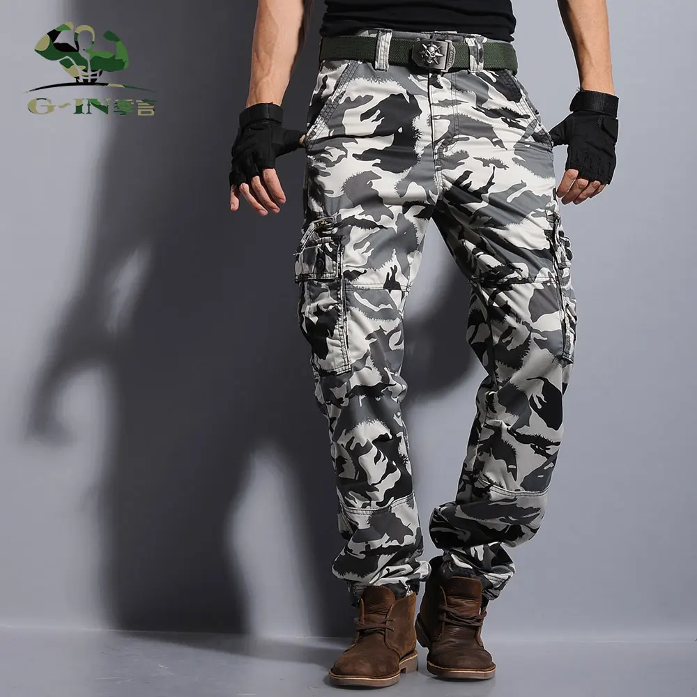 2016 Brand New Mens Military Cargo Pants multi pockets baggy men Pants ...