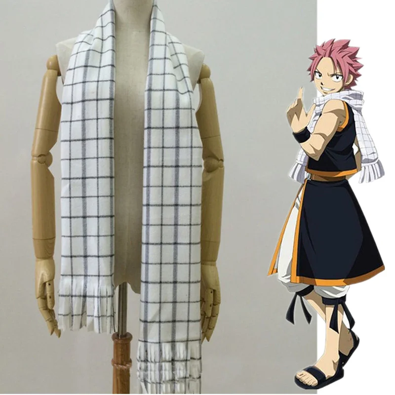 Шарф Аниме Fairy Tail Роль серый Fullbuster Косплэй костюм шарфы шейный платок