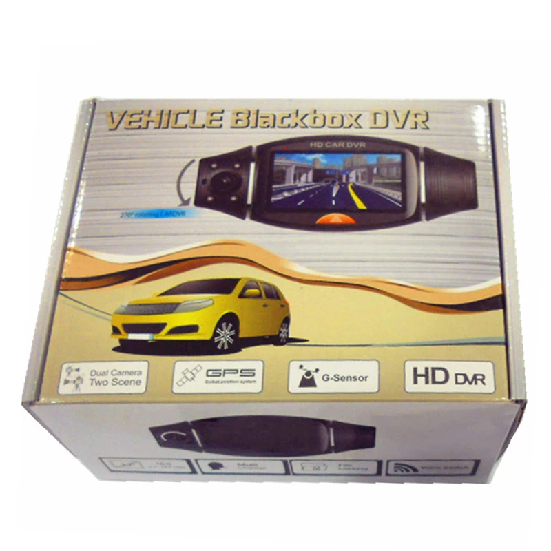 2,7 ''HD 1080P двойной объектив Автомобильная камера dvr 140 градусов передний задний видеорегистратор Автомобильный регистратор g-сенсор Автомобильный видеорегистратор ночное видение