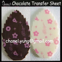 Шоколадные Переводные листы, розовый цветок, 50 шт./партия шоколадная форма, передача для шоколада, инструменты для выпечки кондитерских изделий сахарная печать бумаги