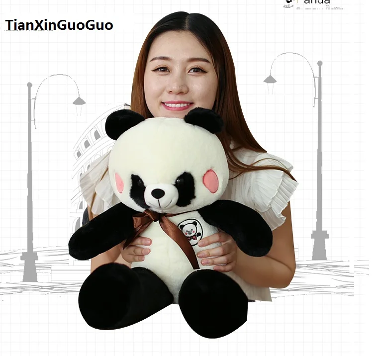 

about 55cm gaint panda plush toy lovely panda soft doll throw pillow birthday gift s0756