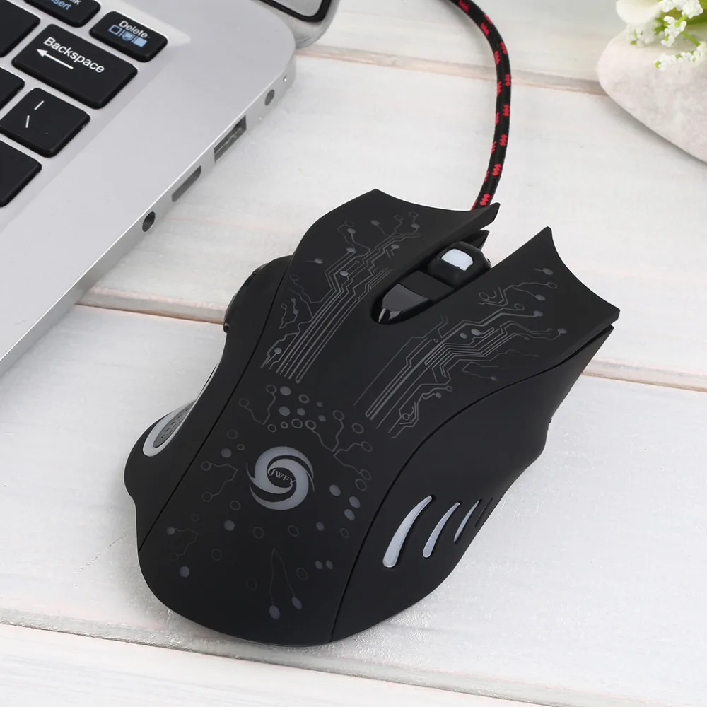 High Quality 5500DPI Optical Colorful Lights Wired Game Gaming Mice