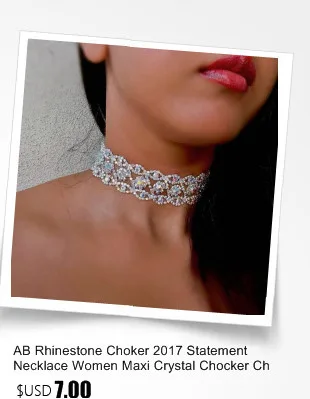 Роскошный кристалл элегантный Jewely для Для женщин цветок сплава Chocker Цепочки и ожерелья полностью ювелирное Винтаж колье Femme