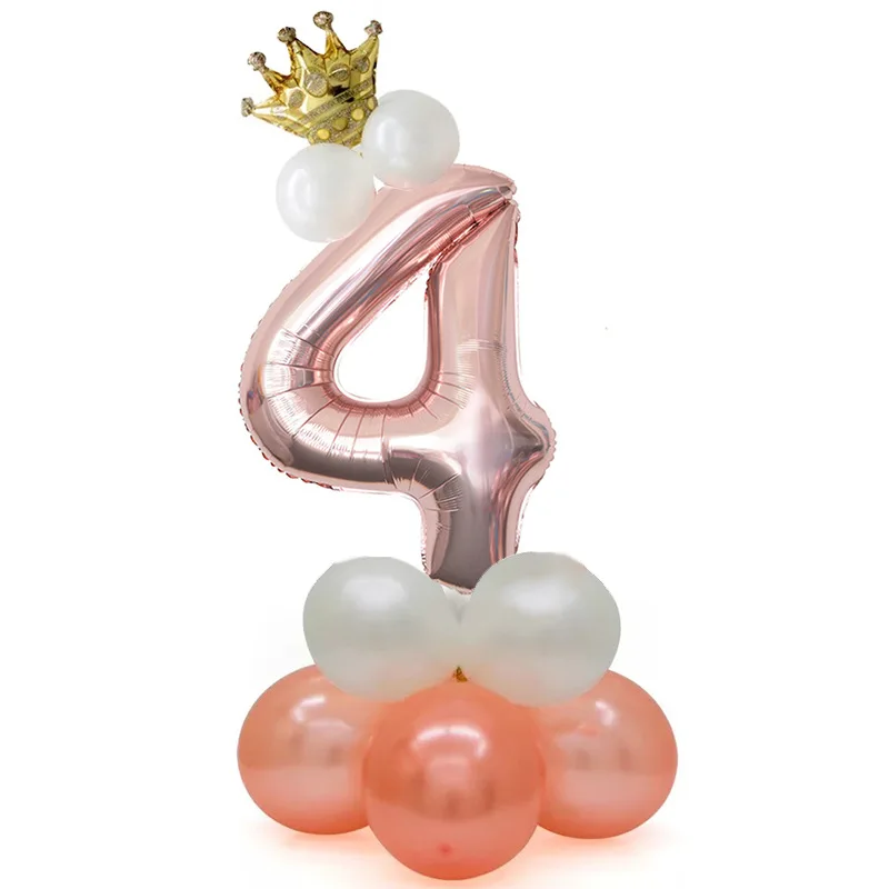 15 шт./лот, фольгированные шары с цифрами, воздушные шары для дня рождения, Детские воздушные шары для дня рождения, праздничные вечерние украшения - Цвет: orange4