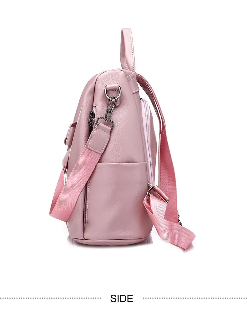 Женский рюкзак из мягкой кожи с бантом, розовые школьные рюкзаки для девочек-подростков, повседневная большая сумка на плечо, Женская дорожная сумка Mochila XA488H