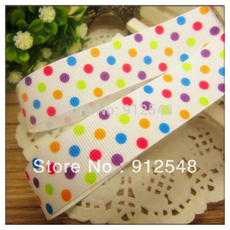 YJHSMY 9 видов стилей 7/8 &quot(22 мм) 5 ярдов/лот напечатан grosgrain ленты в цветной горошек DIY
