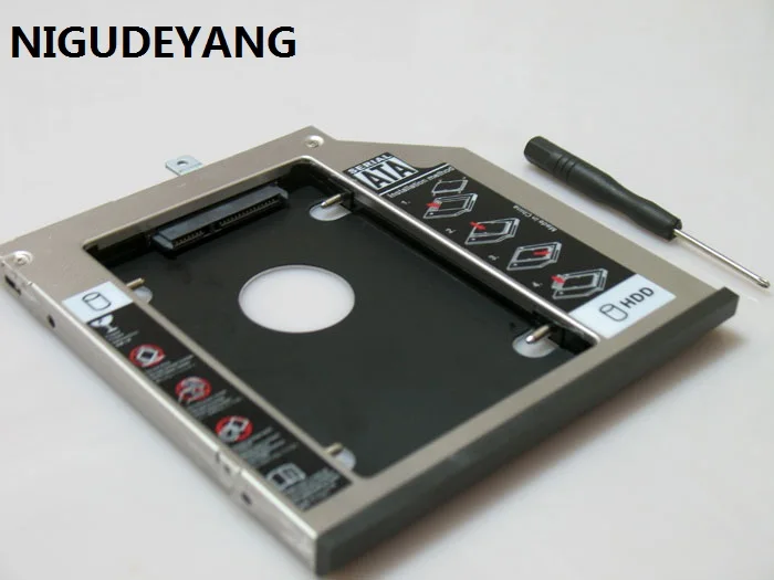 NIGUDEYANG 2nd SATA Hard Drive HDD SSD Caddy with Bezel