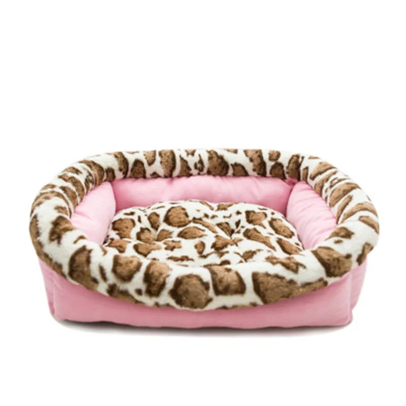 Large 65*55cm Prince Princess Dog Bed Kennel Cute Cozy Soft Lace Pet Bed " Wild Leopard" Soft