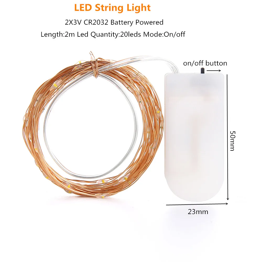 cooper wire LED String lights Holiday lighting For Fairy Christmas Garland Wedding Party Decoration