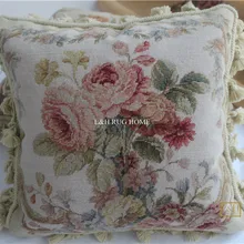 15 К 1" x 16" Кружево Подушка, handknotted шерстяные подушки с цветочным орнаментом без вставки