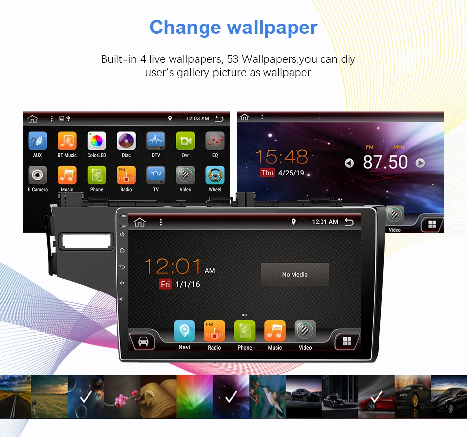 Clearance Eunavi 10.1" Android 9.0 2 DIN Car Auto Stereo For 2014 2015 HONDA JAZZ FIT Right Hand Drive Radio GPS Multimedia PX6 4G+32G 17