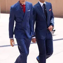 Двубортное красивое платье жениха на заказ пиковые лацканы мужской костюм лучший мужской/мальчишник костюм(куртка+ брюки+ жилет+ галстук