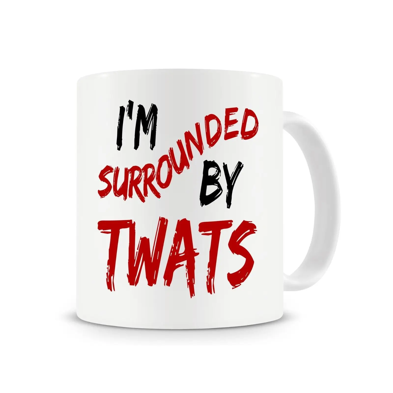 I'm A Twat Novelty White Ceramic Mug Fun Hidden Rude Message NEW BOXED FAST POST 