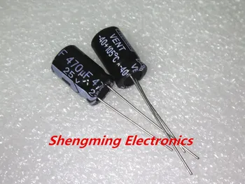

100PCS 470UF 25V Electrolytic Capacitor 25V470UF 8x12mm