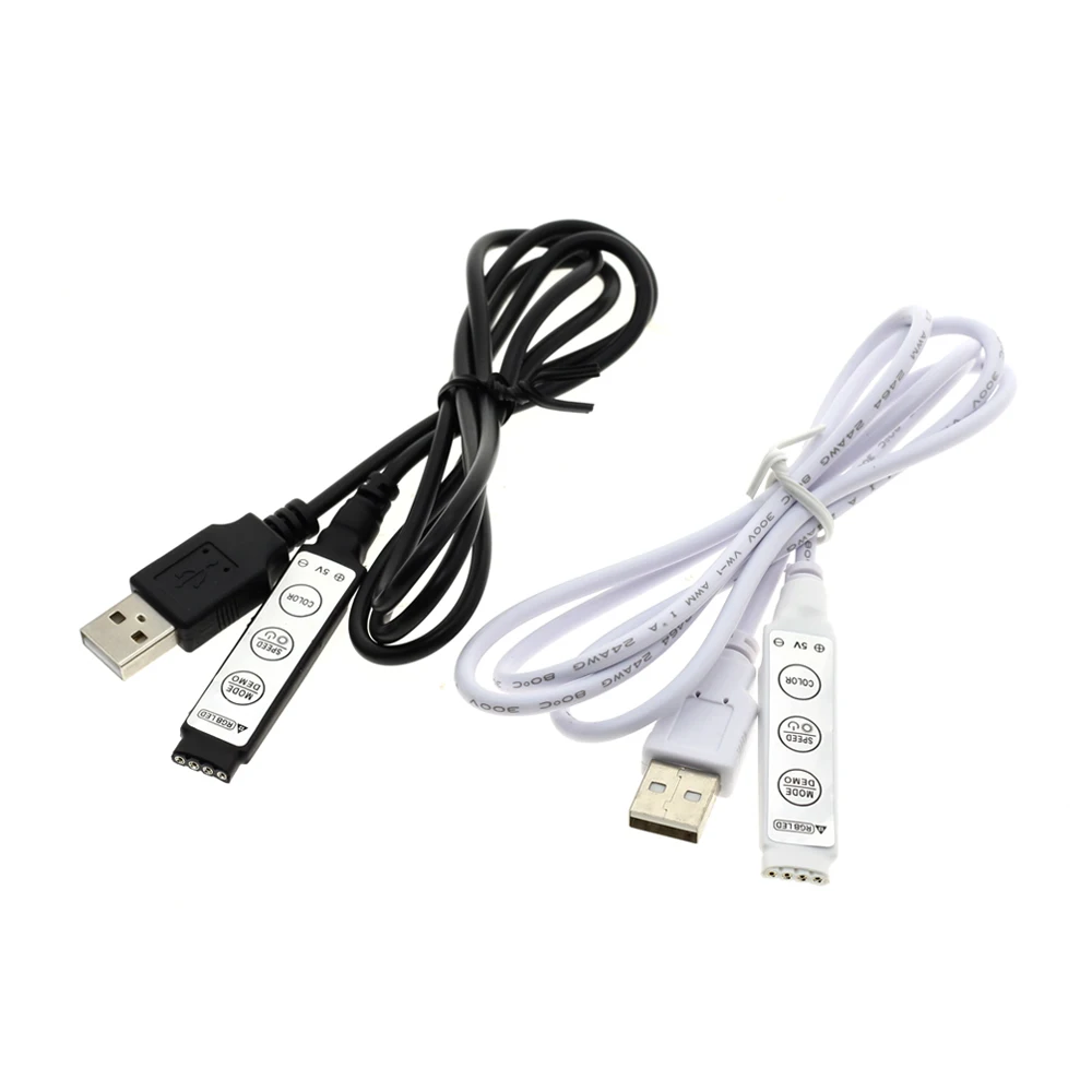 DC 5V USB RGB контроллер с мини 3Key/17key RF контроллер для USB Led полосы