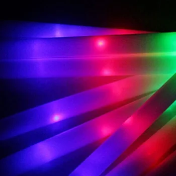 

New 48cm colorful glow light sticks tuba sponge foam Flash stick Halloween Christmas Concert Party Supplies toys 10Pcs/Lot